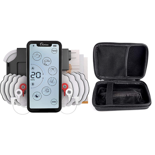 Techcare Touch X Tens Unit Muscle Stimulator 24 Massage Modes + Protective Travel Case