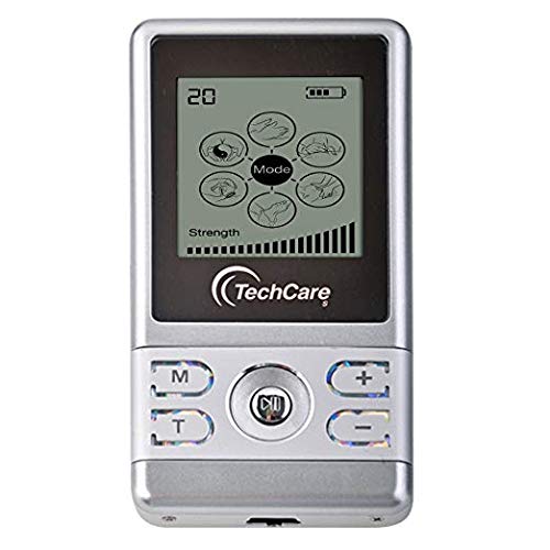 TechCare S Massager Tens Unit Lifetime Warranty Rechargeable Tens Device with Protective Cover Case