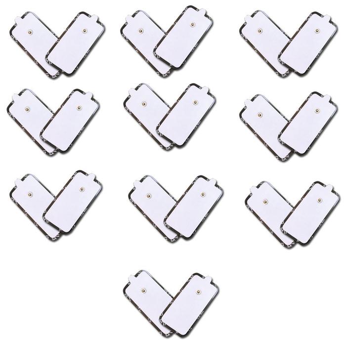 Tech Care TENS Unit Pads XL Extra Large Snap On Sticky Reusable Pads 2 Pairs (4 Pads)