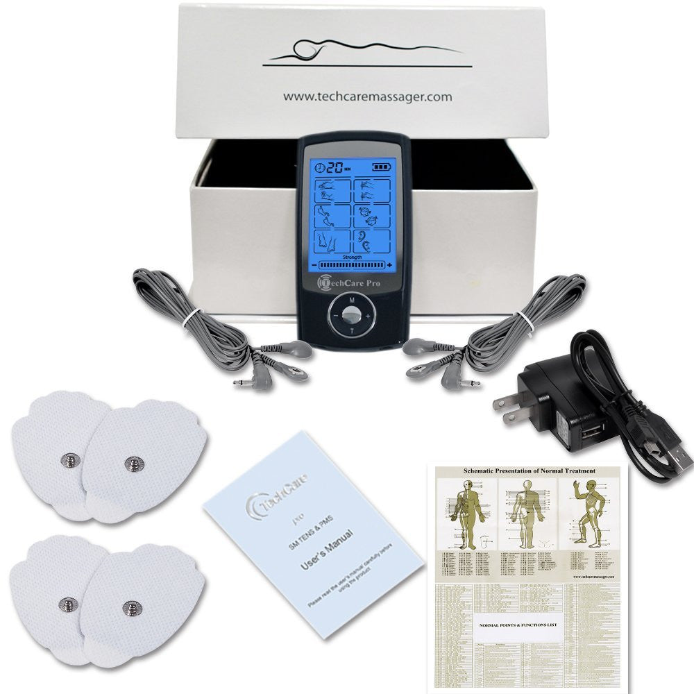 TechCare Pro 24 Tens Unit + Shoe + Belt + 6 Patches