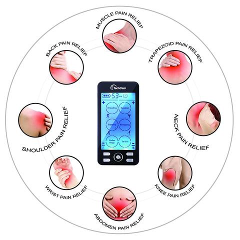 TECHCARE PLUS 24 MODES TENS UNIT + HARD TRAVEL CASE