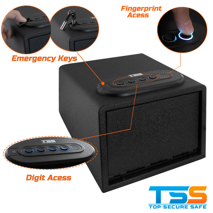 Biometric Safe High Capacity Fingerprint Lock Box Cabinet CaseCache Arsenal 3 Way Quick Access