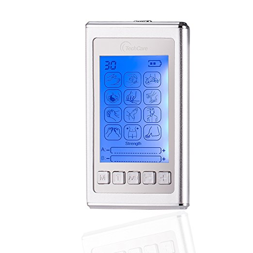 Tens Unit Muscle Stimulator EMS 12 Massage Modes Full Body Back Pain Relief(SILVER)