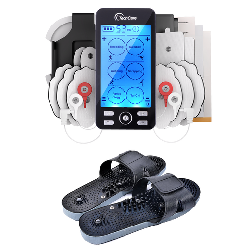 TechCare Tens Unit Plus 24 Modes + Reflexology Shoes