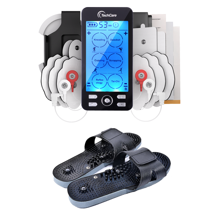 TechCare Tens Unit Plus 24 Modes + Reflexology Shoes