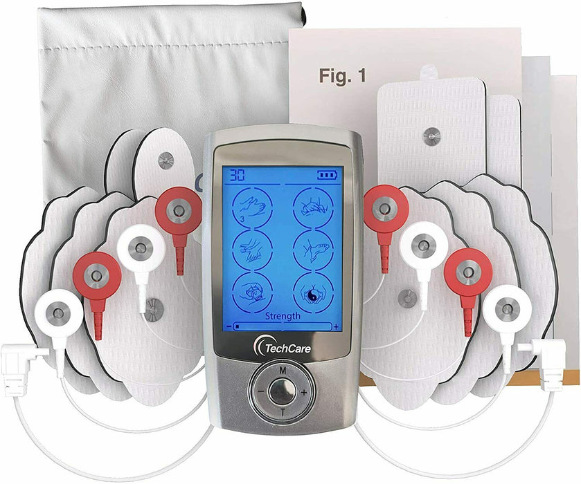 TechCare Pro 24 Modes Tens Unit + 6 pads With Foot Massager Mat