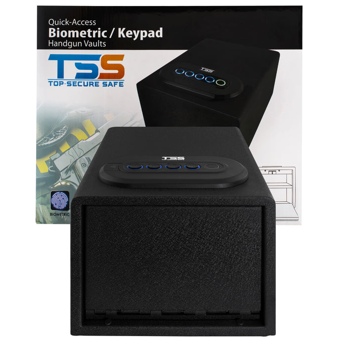 Biometric Safe High Capacity Fingerprint Lock Box Cabinet CaseCache Arsenal 3 Way Quick Access
