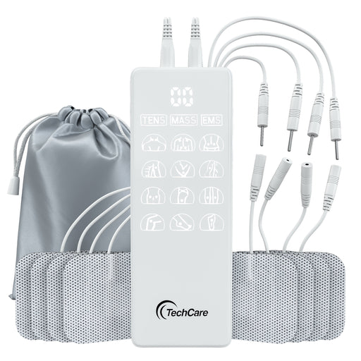Tens Machine Unit Device Pulse Massager 4 Channel Rechargeable Muscle Stimulator
