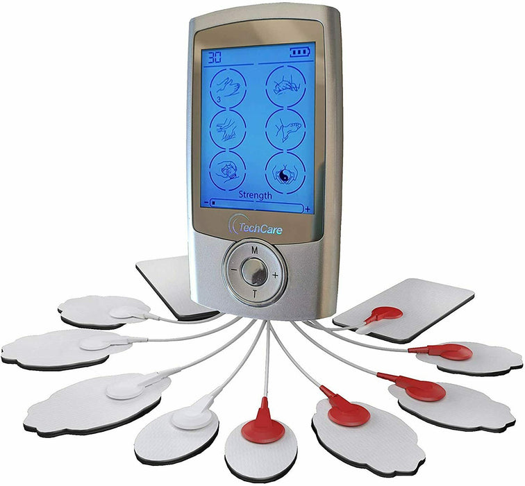 TechCare Pro 24 Modes Tens Unit + 6 pads With Foot Massager Mat