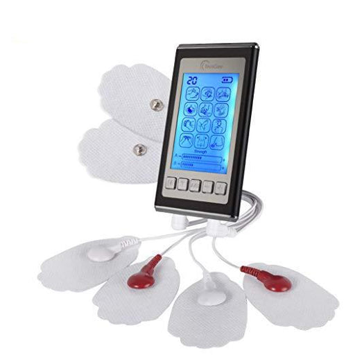 Tens Unit Muscle Stimulator For Pain Relief Therapy, Dual Channels  Electronic Pulse Massager Ems Device With Travel Hard Case - Temu