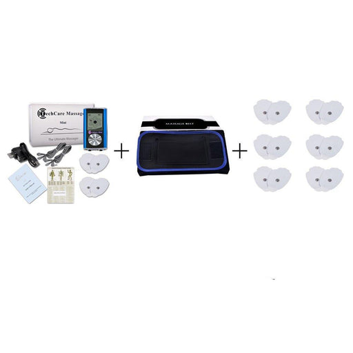 TechCare Mini Tens Massager + Belt + 6 Pads