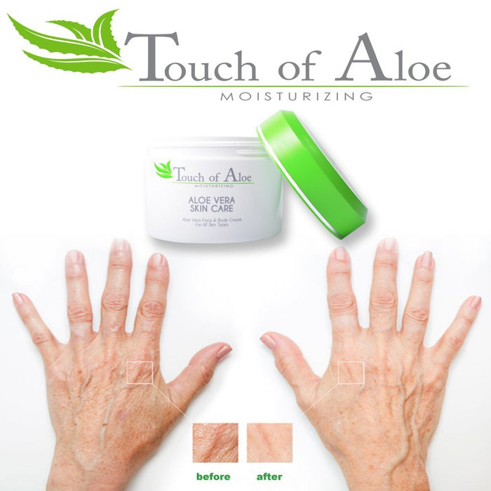 Touch Of Aloe Skin Care Moisturizing Cream 8 Oz Skin Care Jar Best Remedy Skin Repair Cream