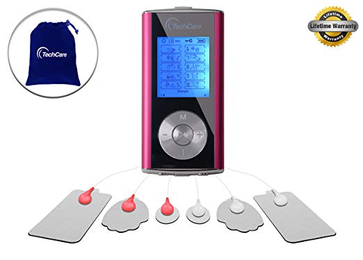 TechCare Massager Rechargeable Tens Unit 12 Modes Muscle Stimulator Ma
