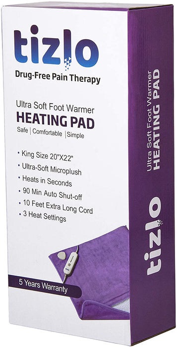 Washable Extra Large Electric Heated Foot Warmers Fast Heating Auto Shut Off