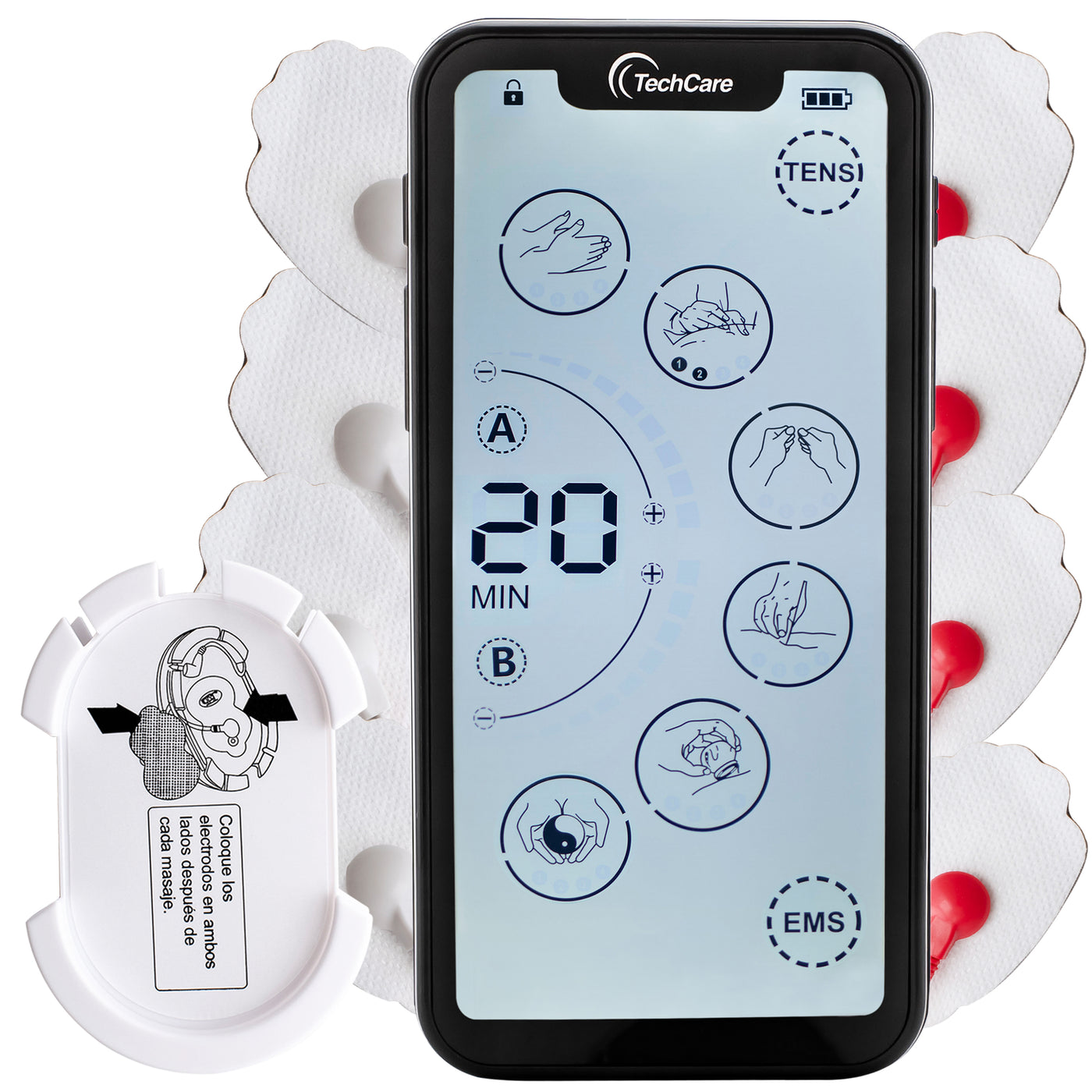 TechCare Touch X Tens Unit Muscle Stimulator [Lifetime Warranty] 24 Ma